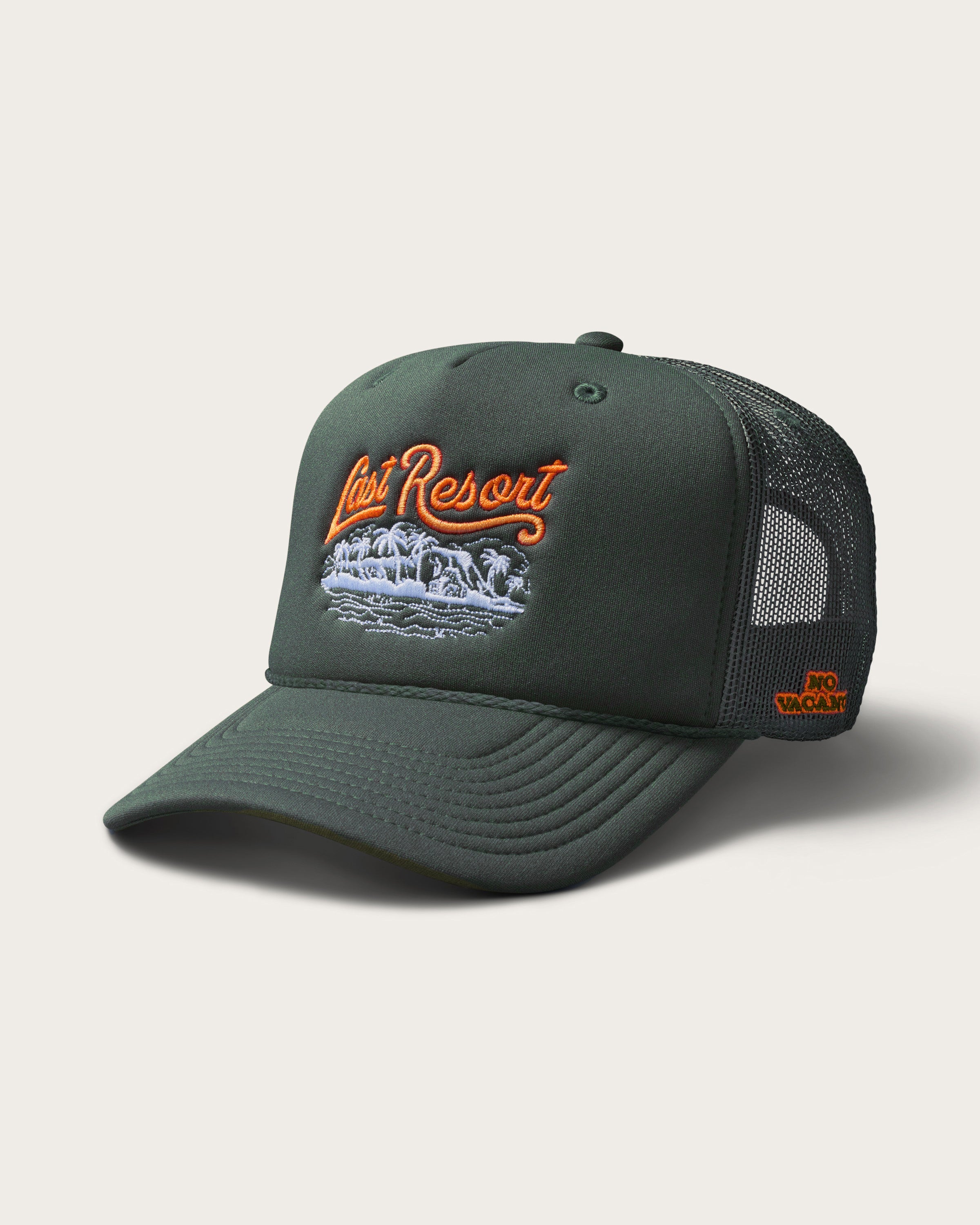 Last Resort Foam Trucker Olive Green Hemlock Hat Co