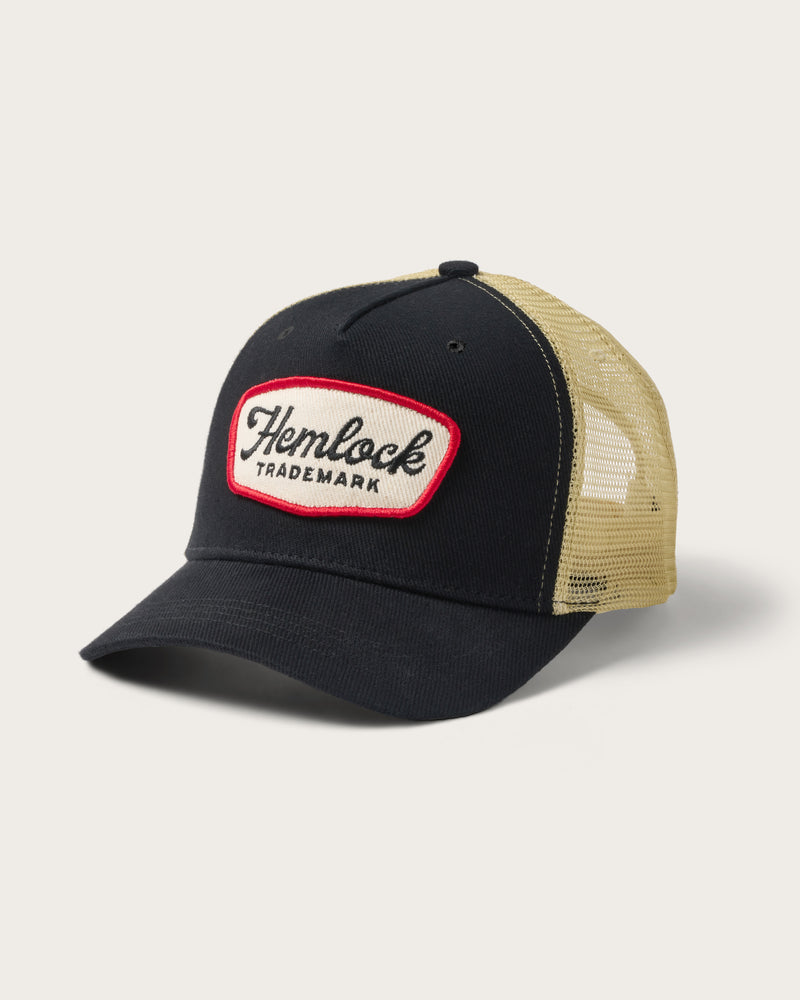 Hemlock Remington Trucker Hat in Black