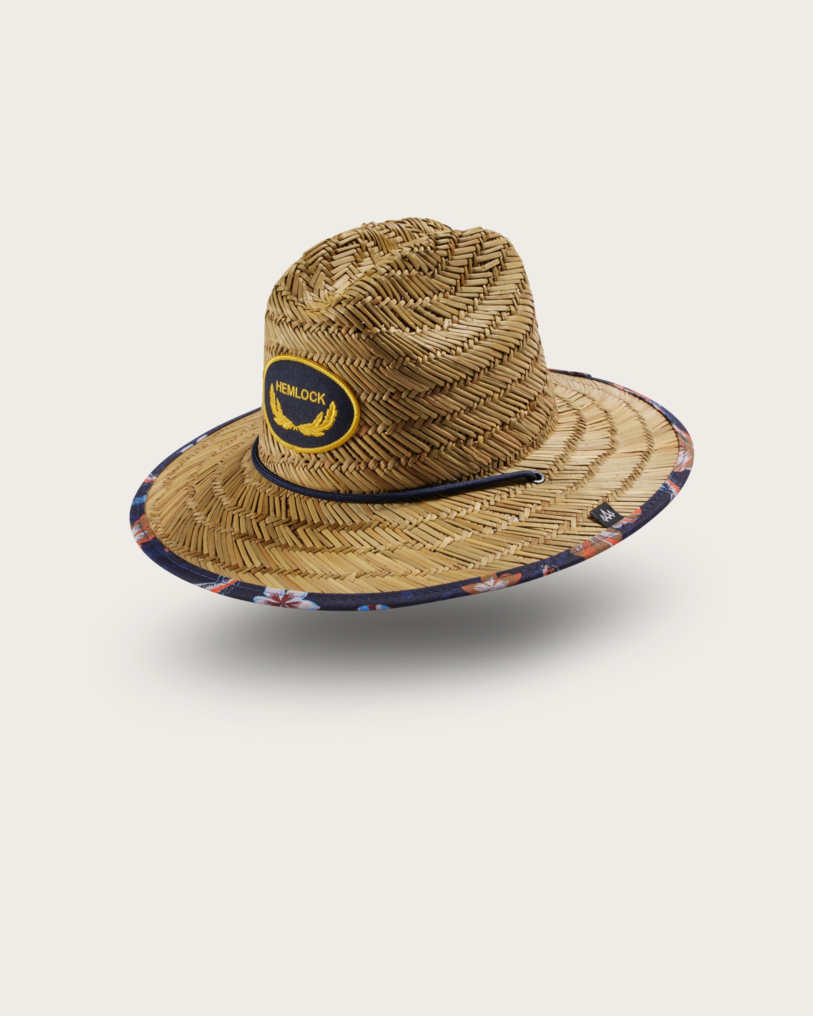 Hemlock Kids Lifeguard Straw Hat in Flying Fish print side view