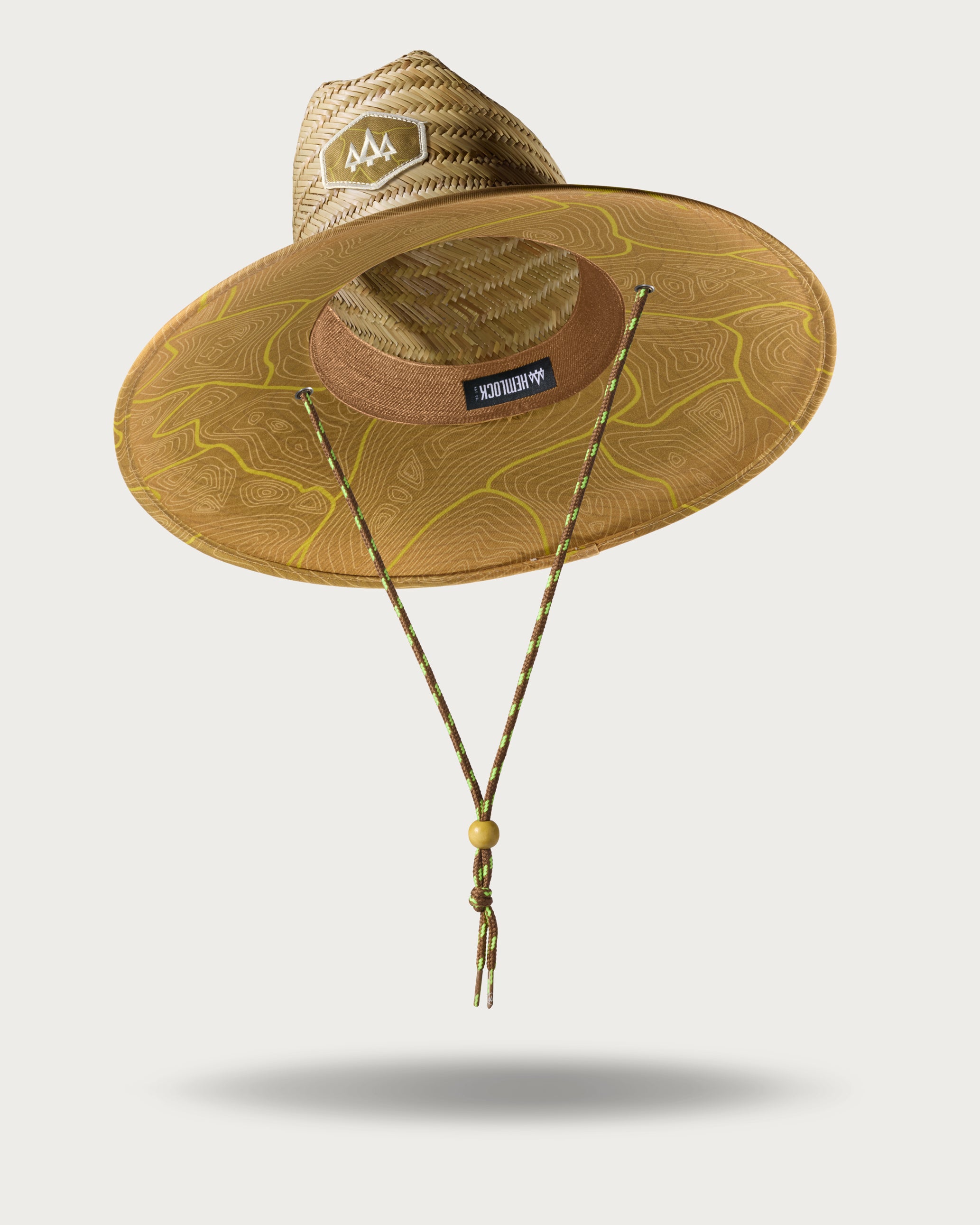 Hemlock UPF50+ Lifeguard Straw Hat Nomad Honey print