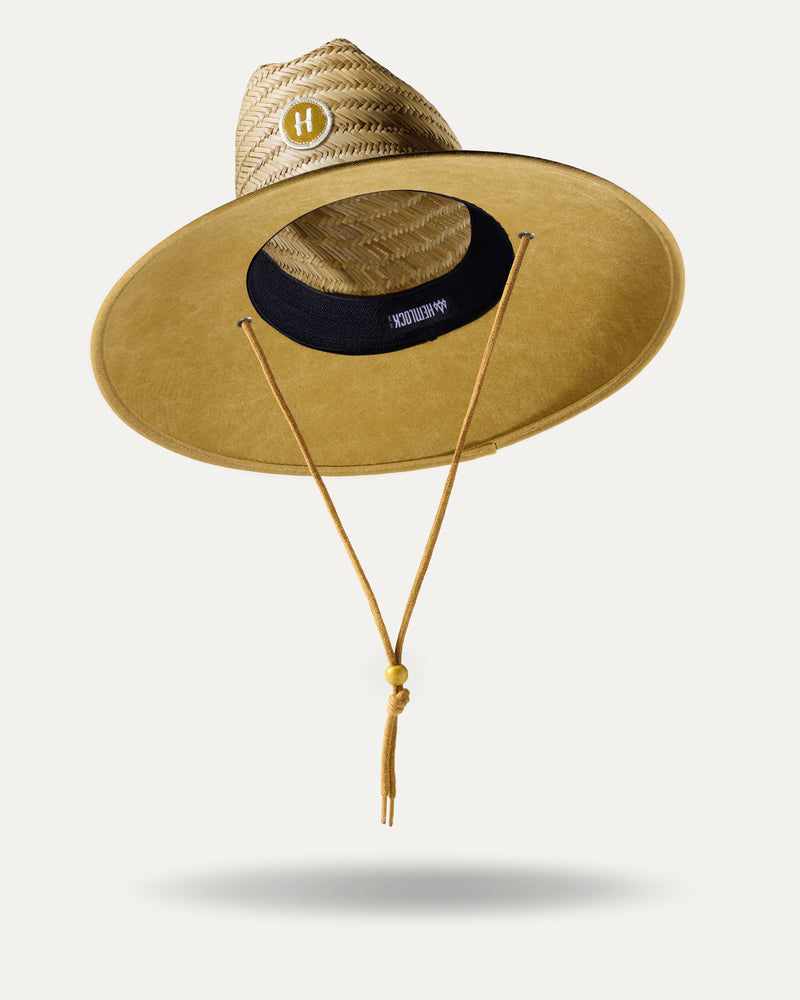 Hemlock UP50+ Lifeguard Straw Hat in Solid Honey color