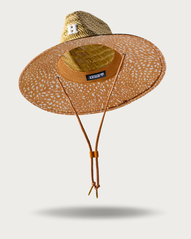 Hemlock UPF50+ Lifeguard Straw Hat in Deer Sport print