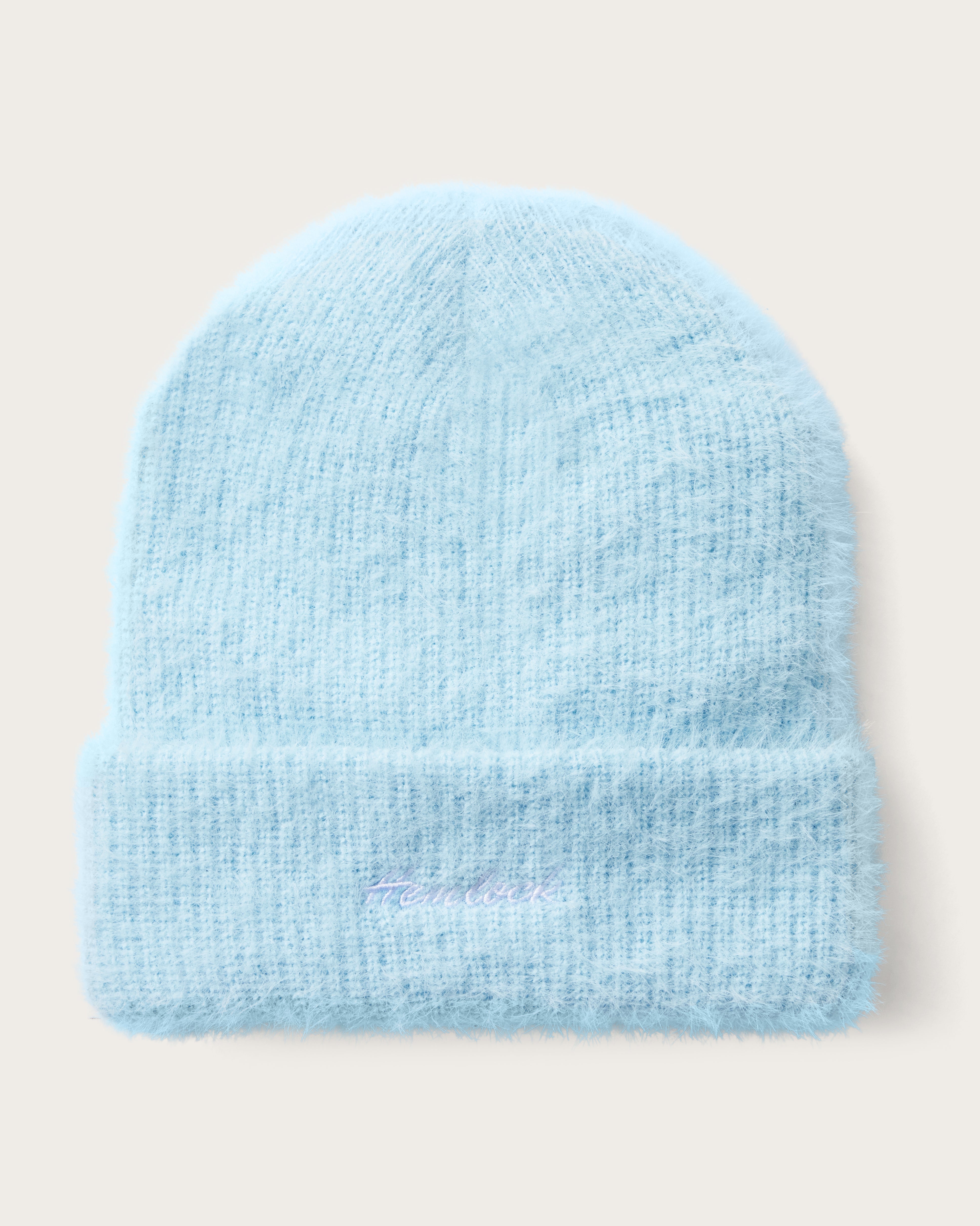 Hemlock Baby Ivy Fuzzy Beanie  in Glacier Blue