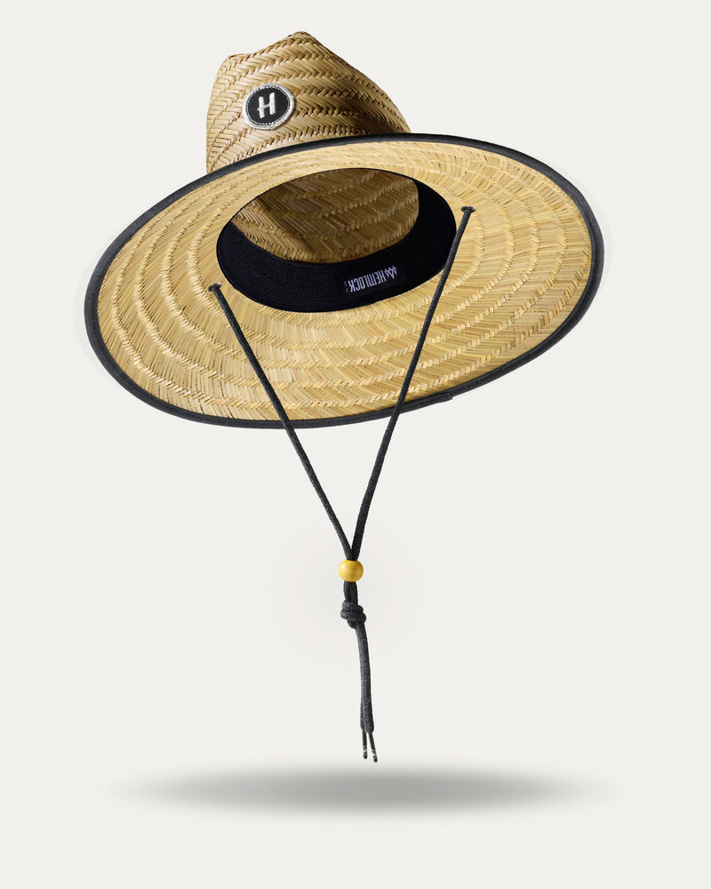 Hemlock Lifeguard Straw Hat in Bare Black