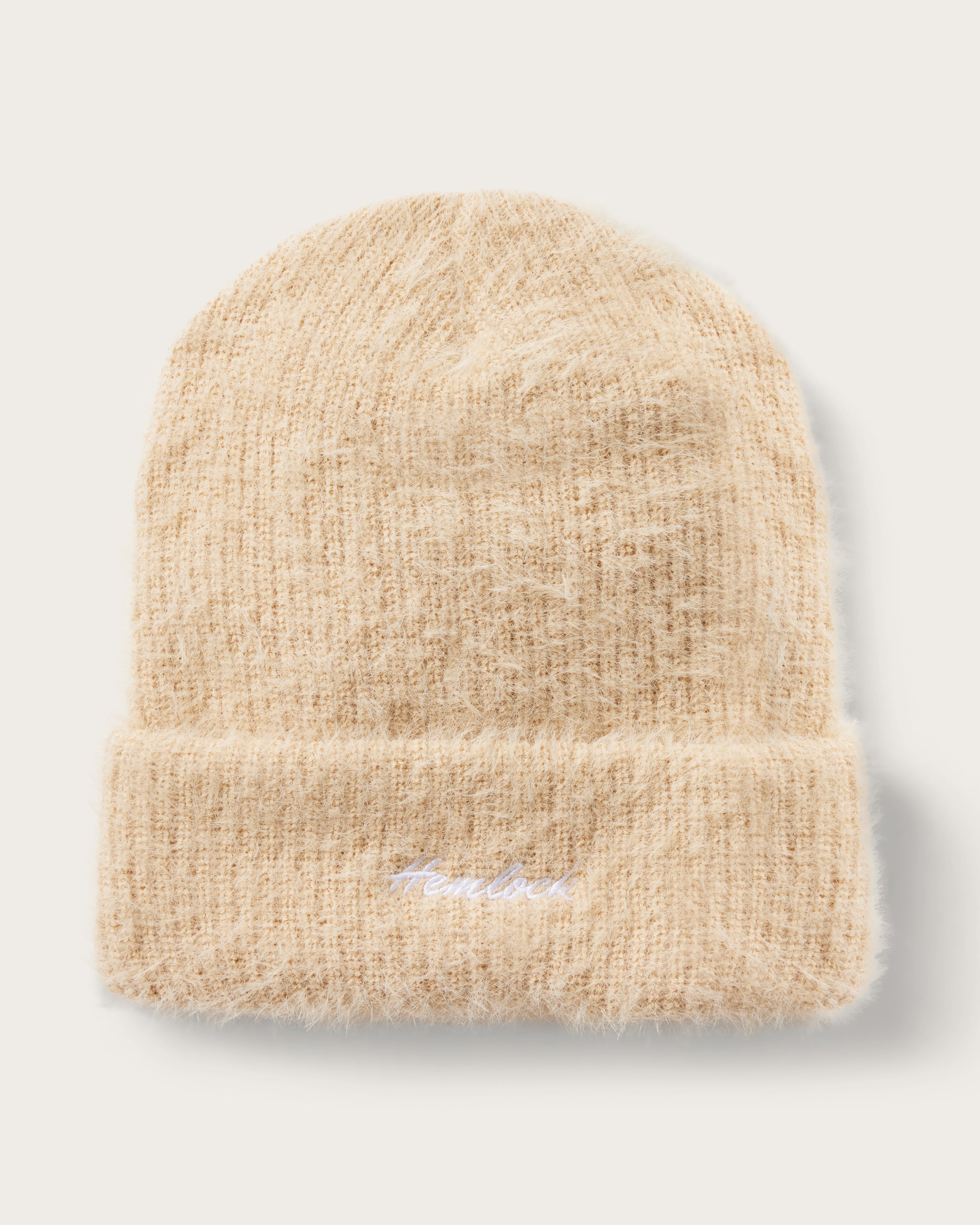 Hemlock Toddler Ivy Fuzzy Beanie in Oat color