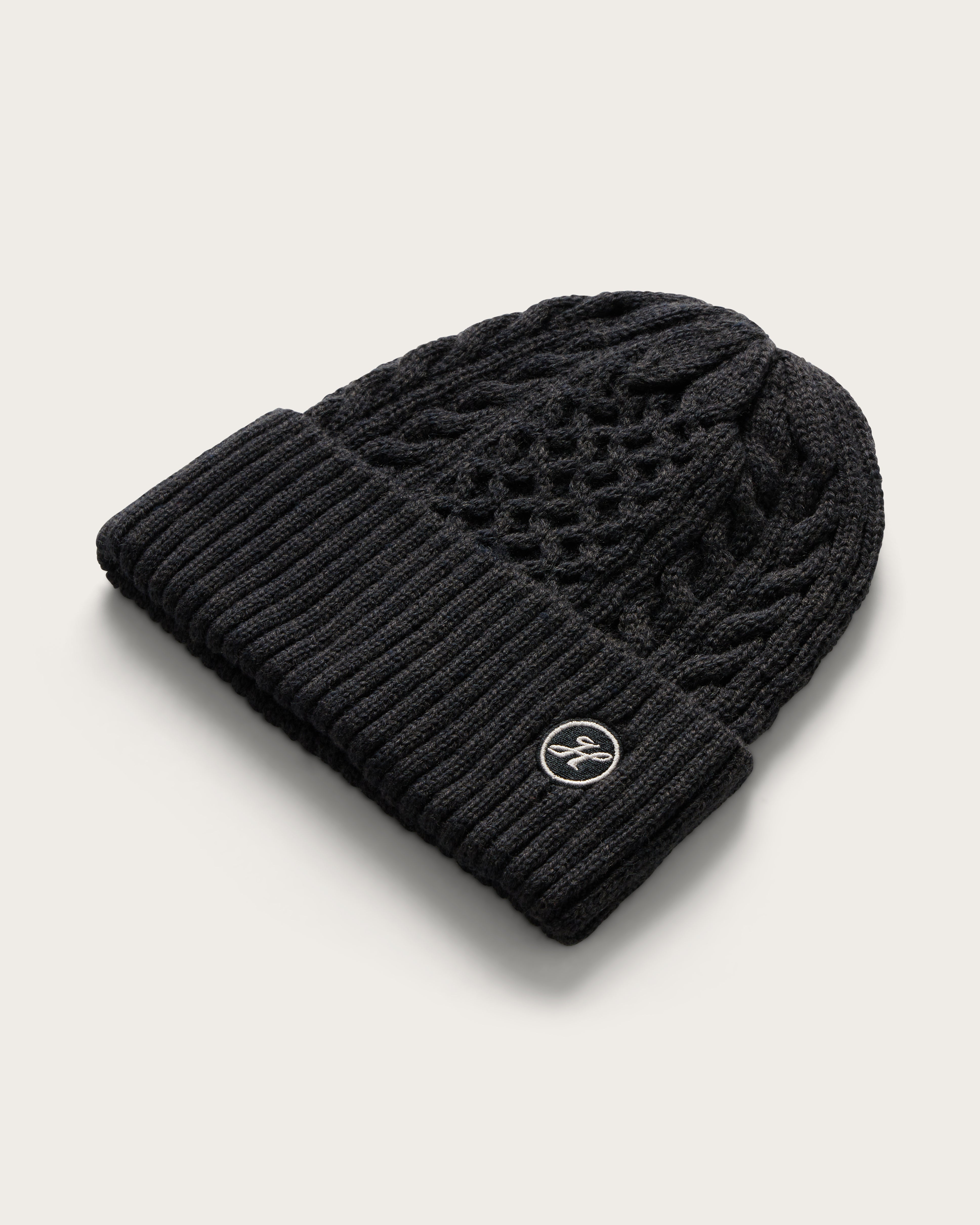 Hemlock Baby Vulcan Beanie in Black at an angle