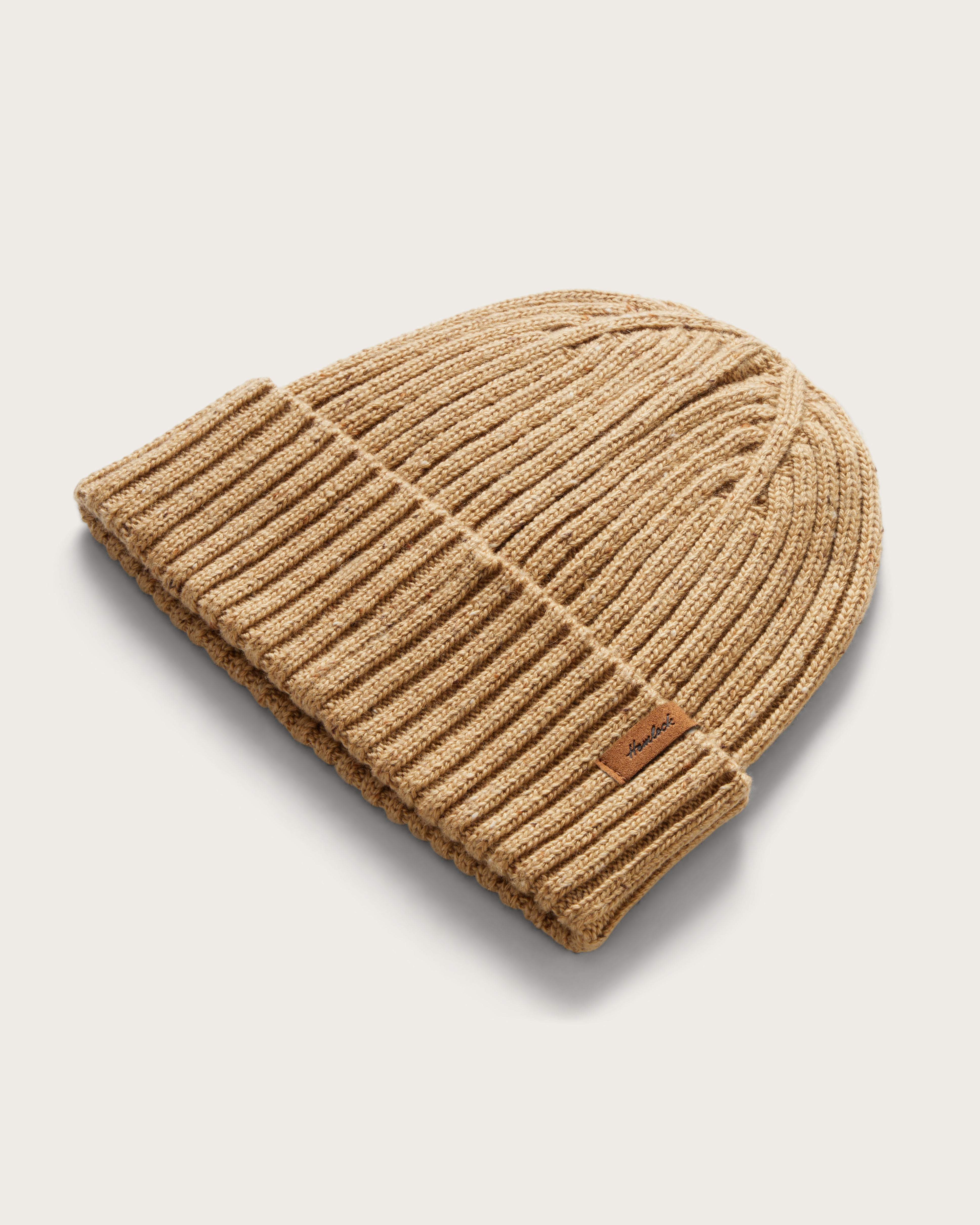 Hemlock baby Hawthorne Beanie in Sand color