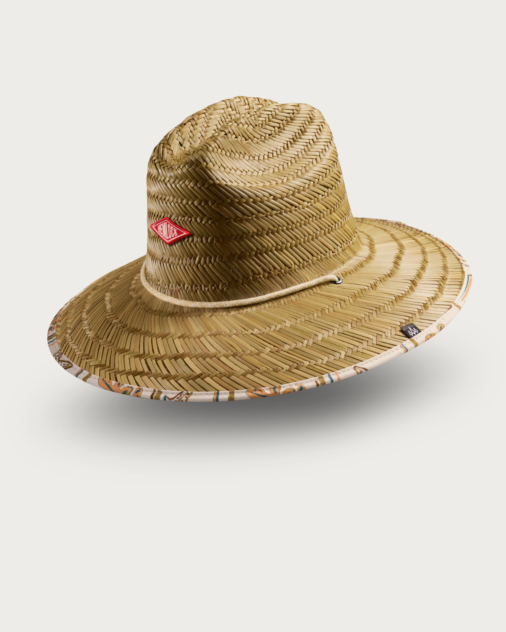 Hemlock UPF50+ Lifeguard Straw Hat Seashell print side view