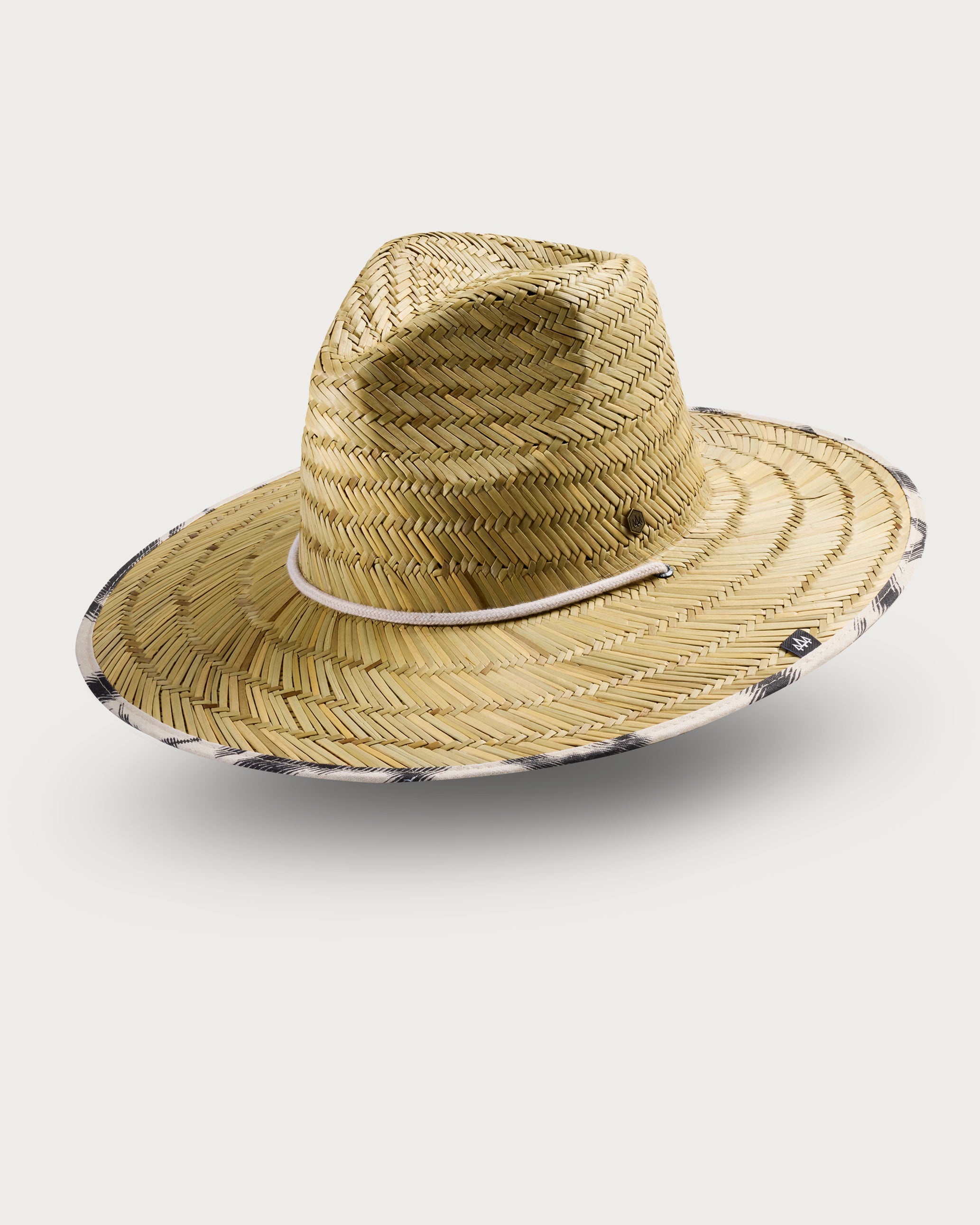 Hemlock UPF50+ Fedora Lifeguard Fedora Straw Hat Southwest Ikat print side view