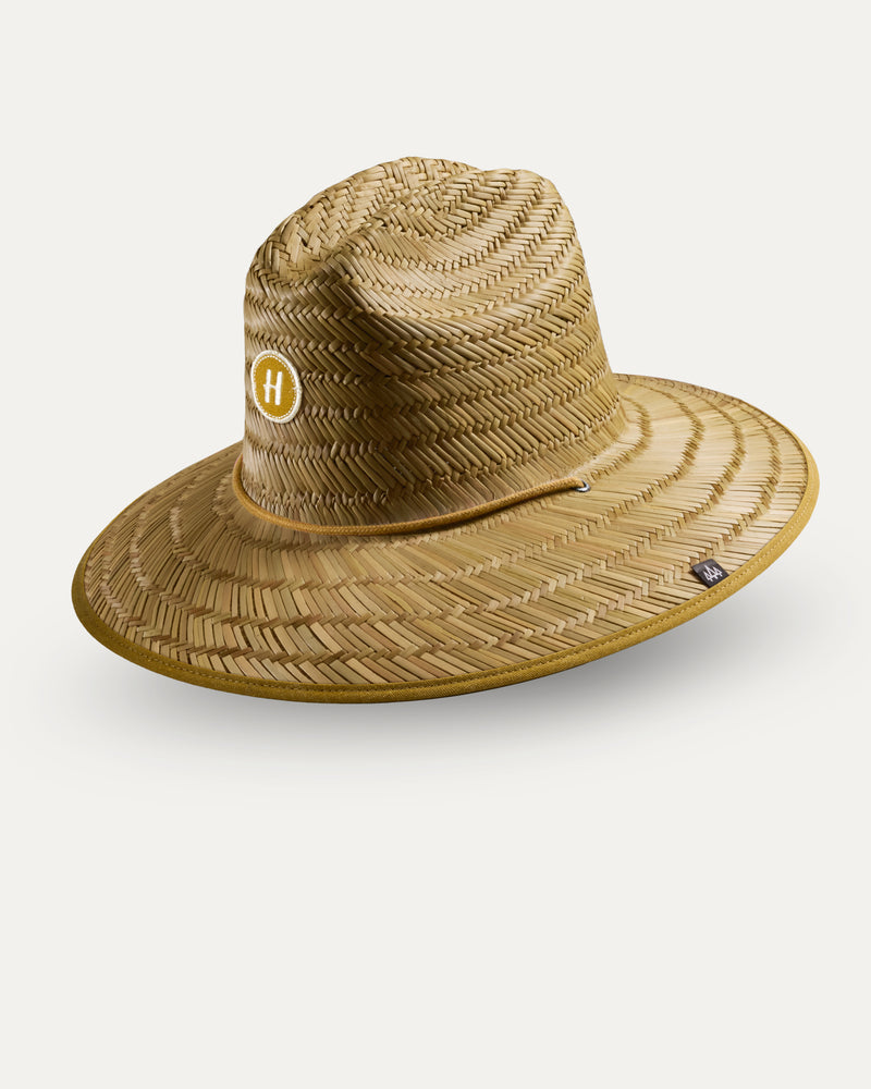 Hemlock Lifeguard Straw Hat in Bare Honey color side view