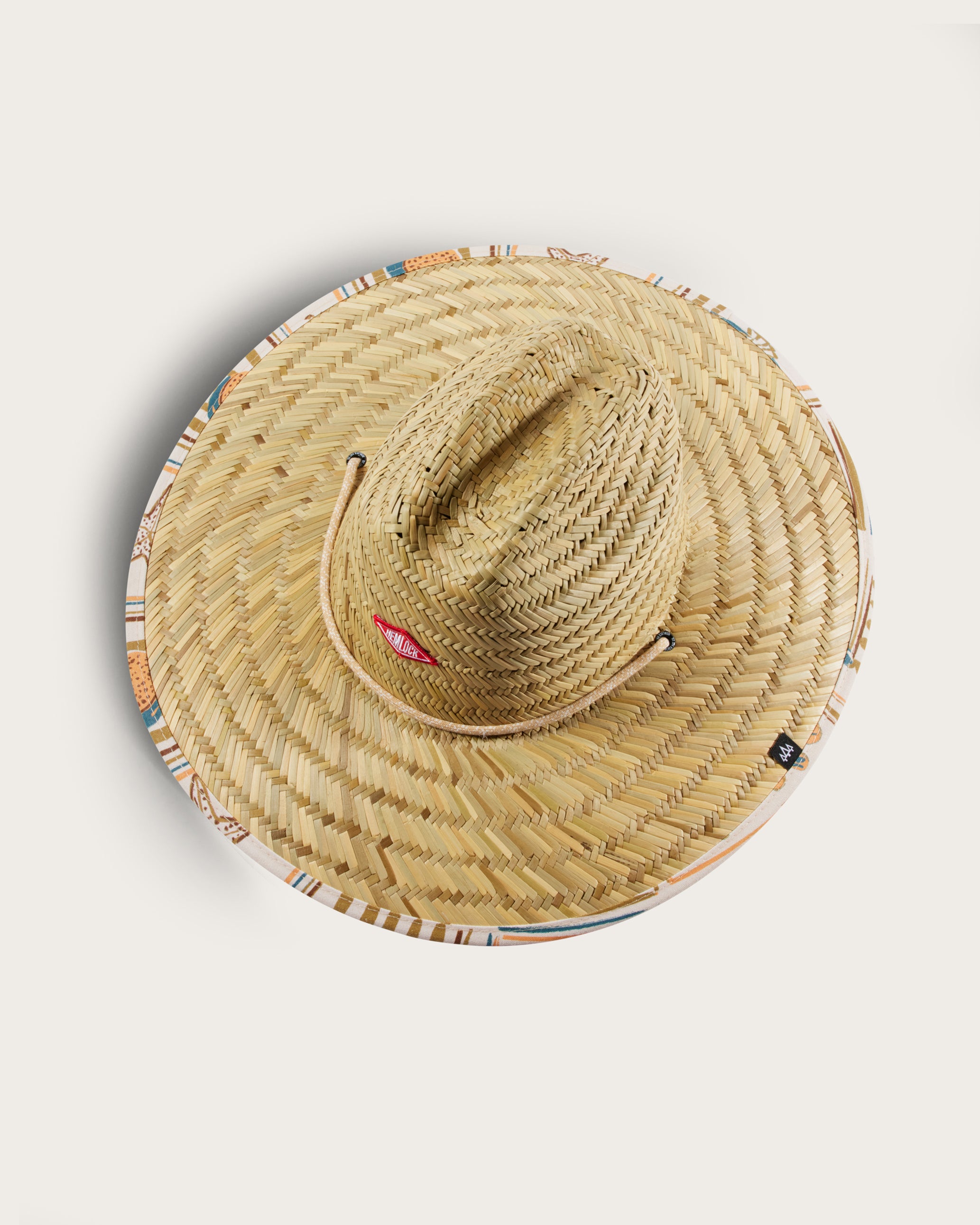 Hemlock UPF50+ Lifeguard Straw Hat Seashell print top view