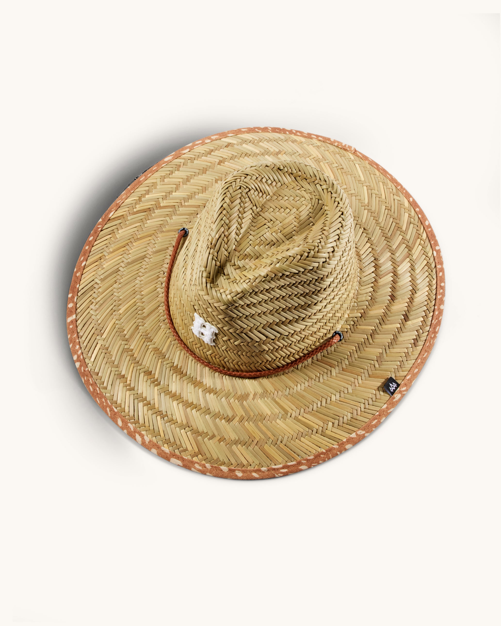 Hemlock UPF50+ Lifeguard Straw Hat in Deer Sport print top view