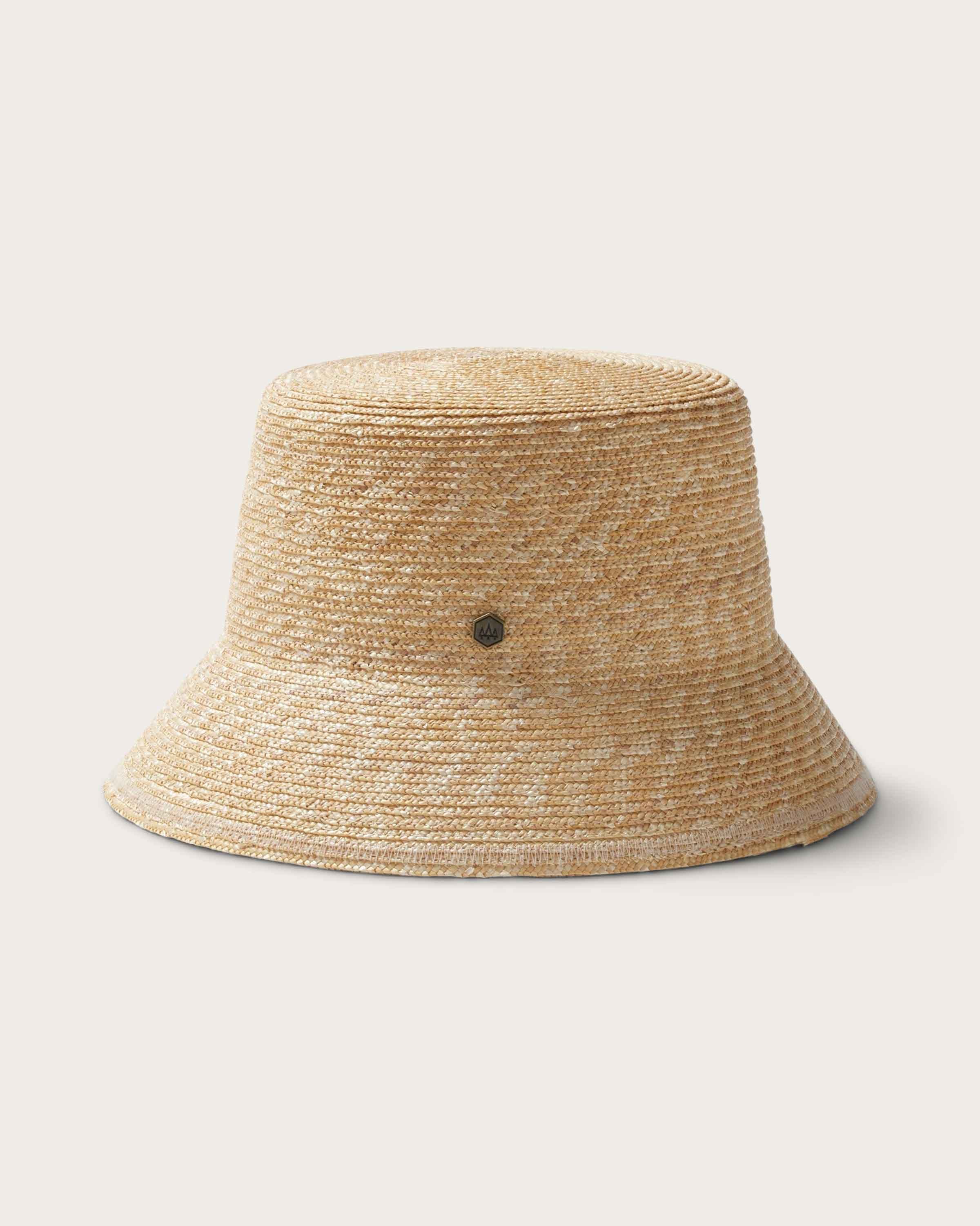 Audrey Straw Bucket Hat | Wheat Straw Bucket Hat | Hemlock Hat Co.