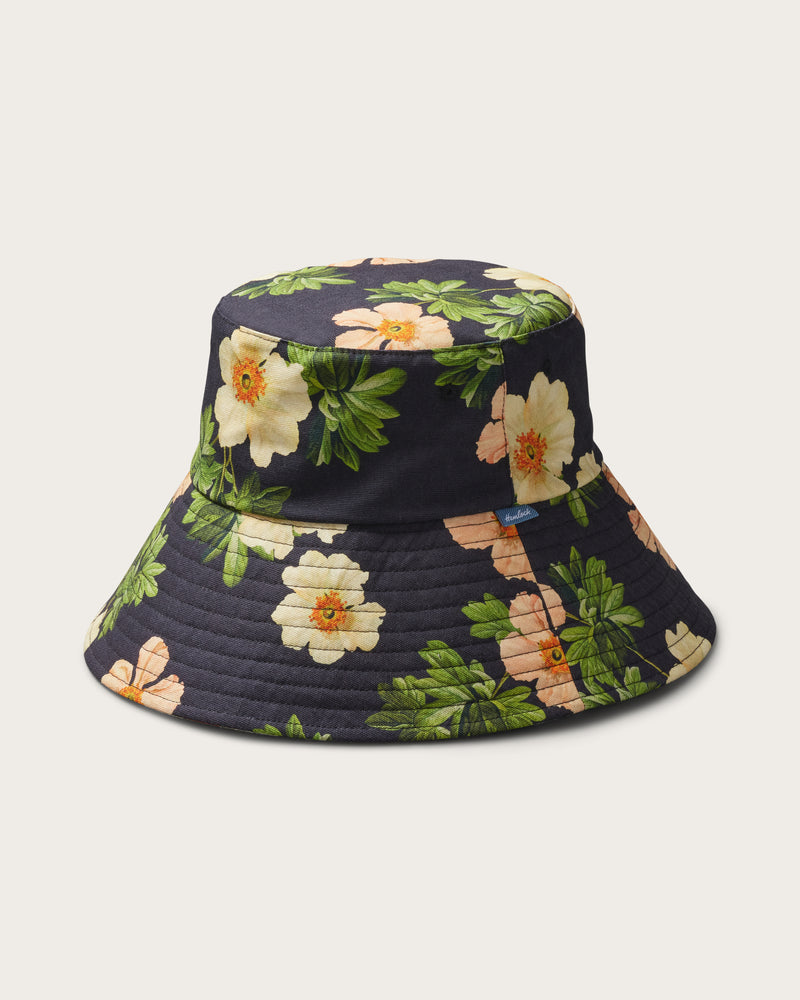 Hemlock Bali Oversized Cotton Bucket Hat in Floral