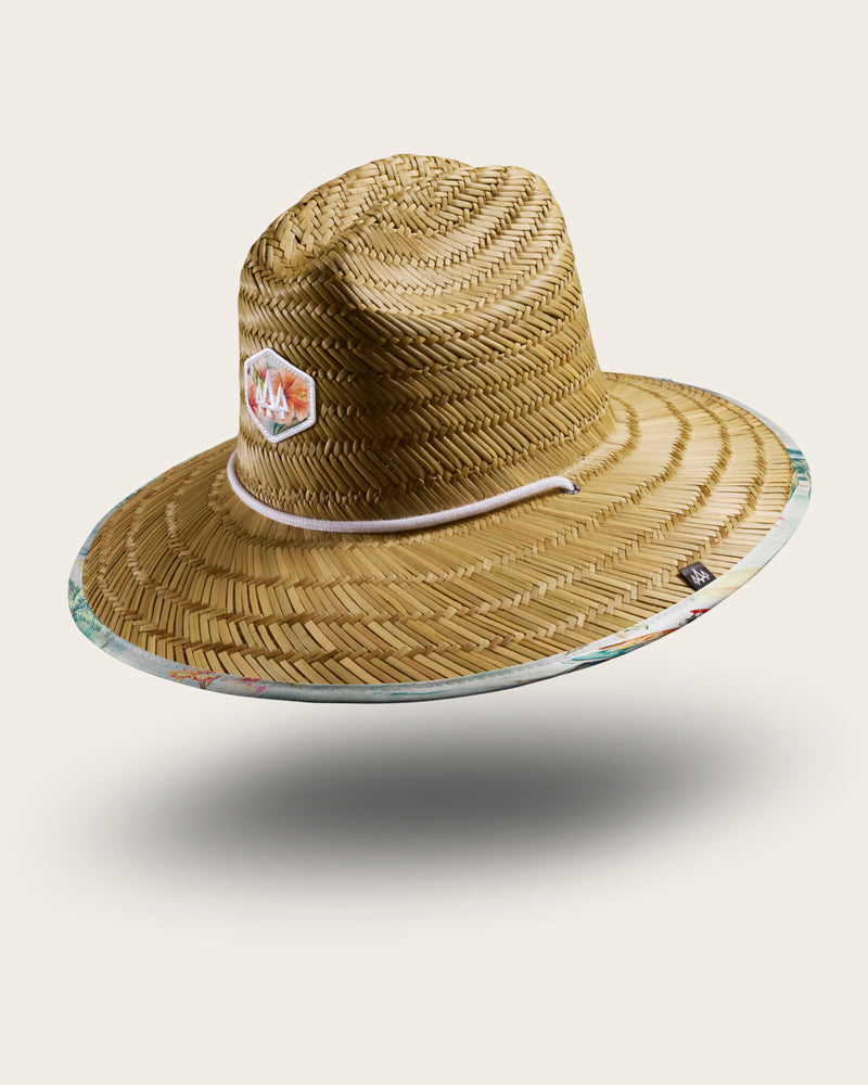 Calcutta BR248758 Ladies Lifeguard Straw Hat with Chin Strap and Color