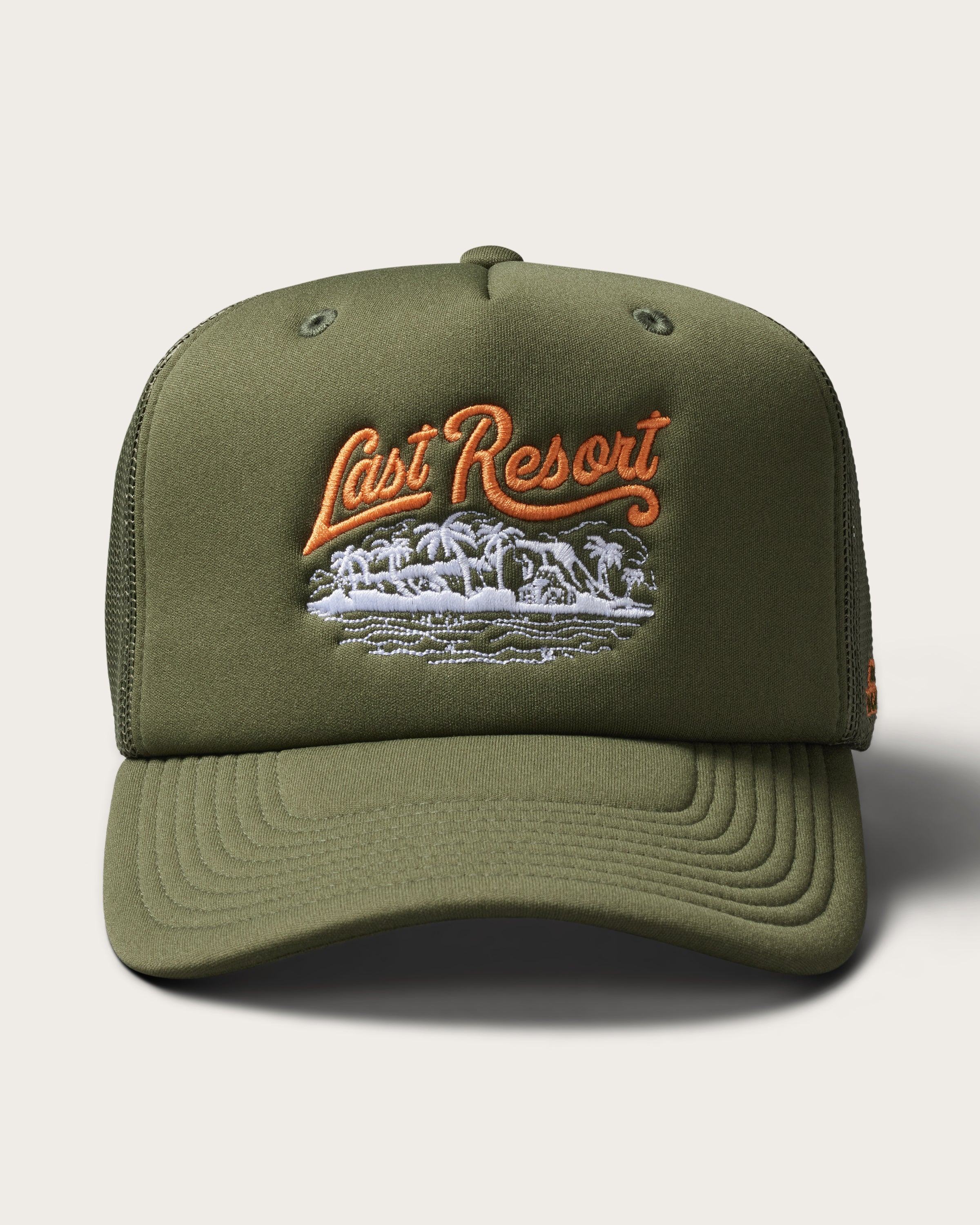 Last Resort Foam Trucker  Olive Green – Hemlock Hat Co.