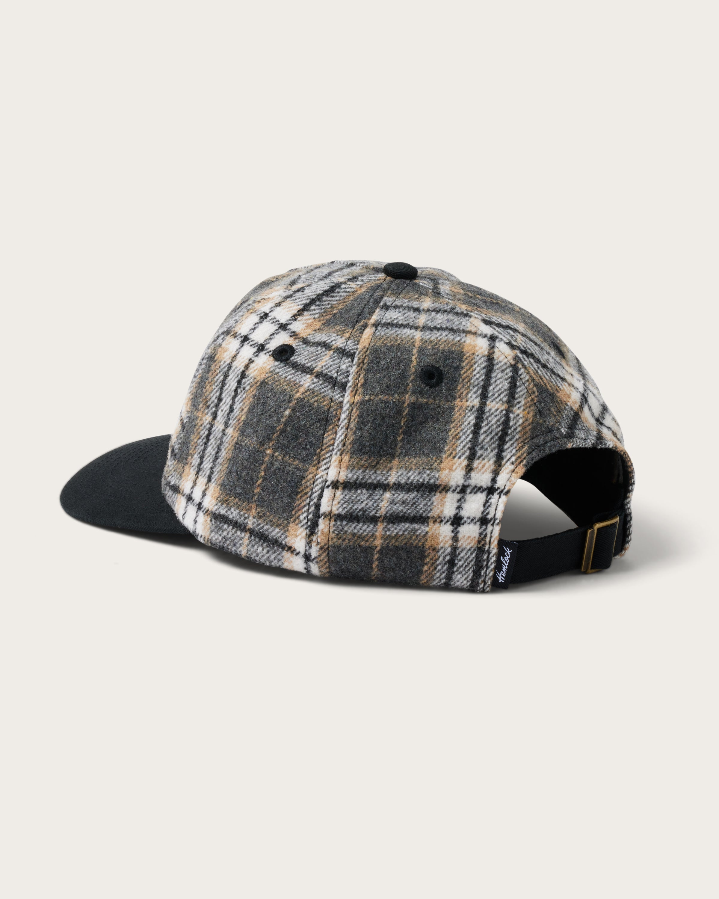 Hemlock Lynwood Baseball Hat in Plaid  back view