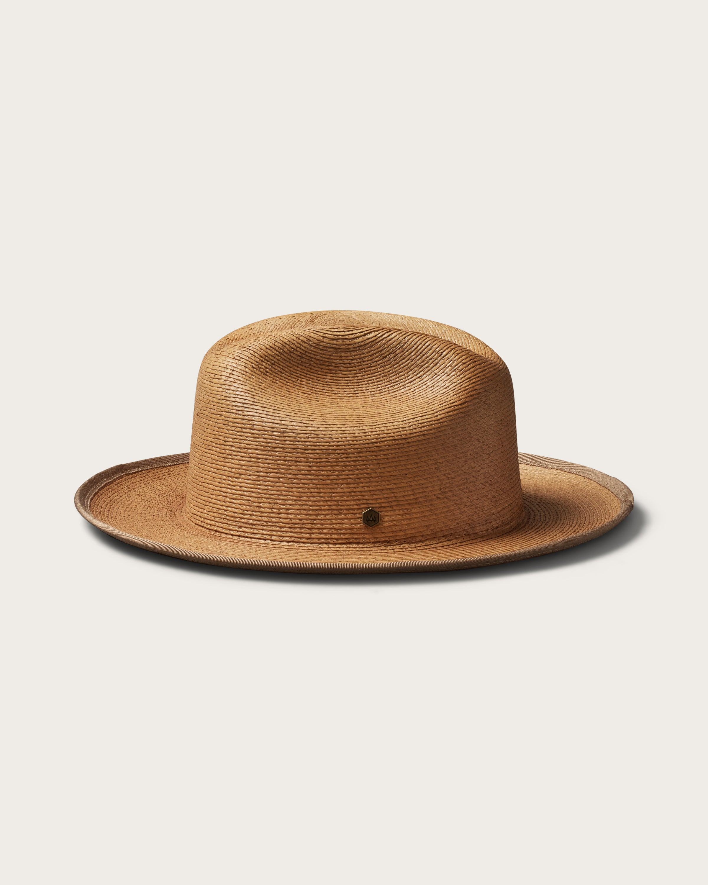 Hemlock Mateo Straw Rancher Hat in Saddle side profile