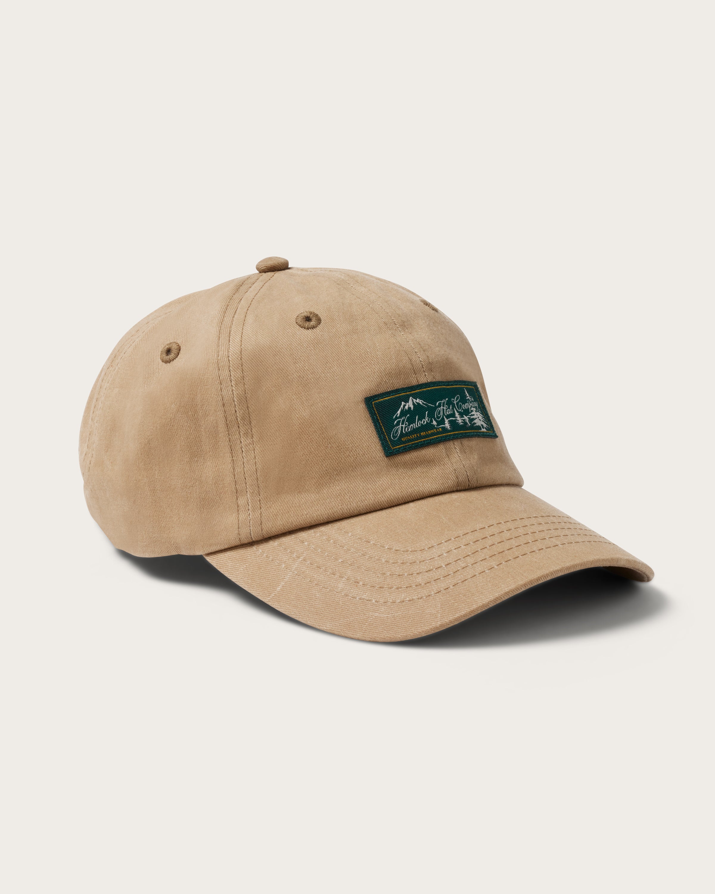 Hemlock Meadows Dad Hat in Oat side view