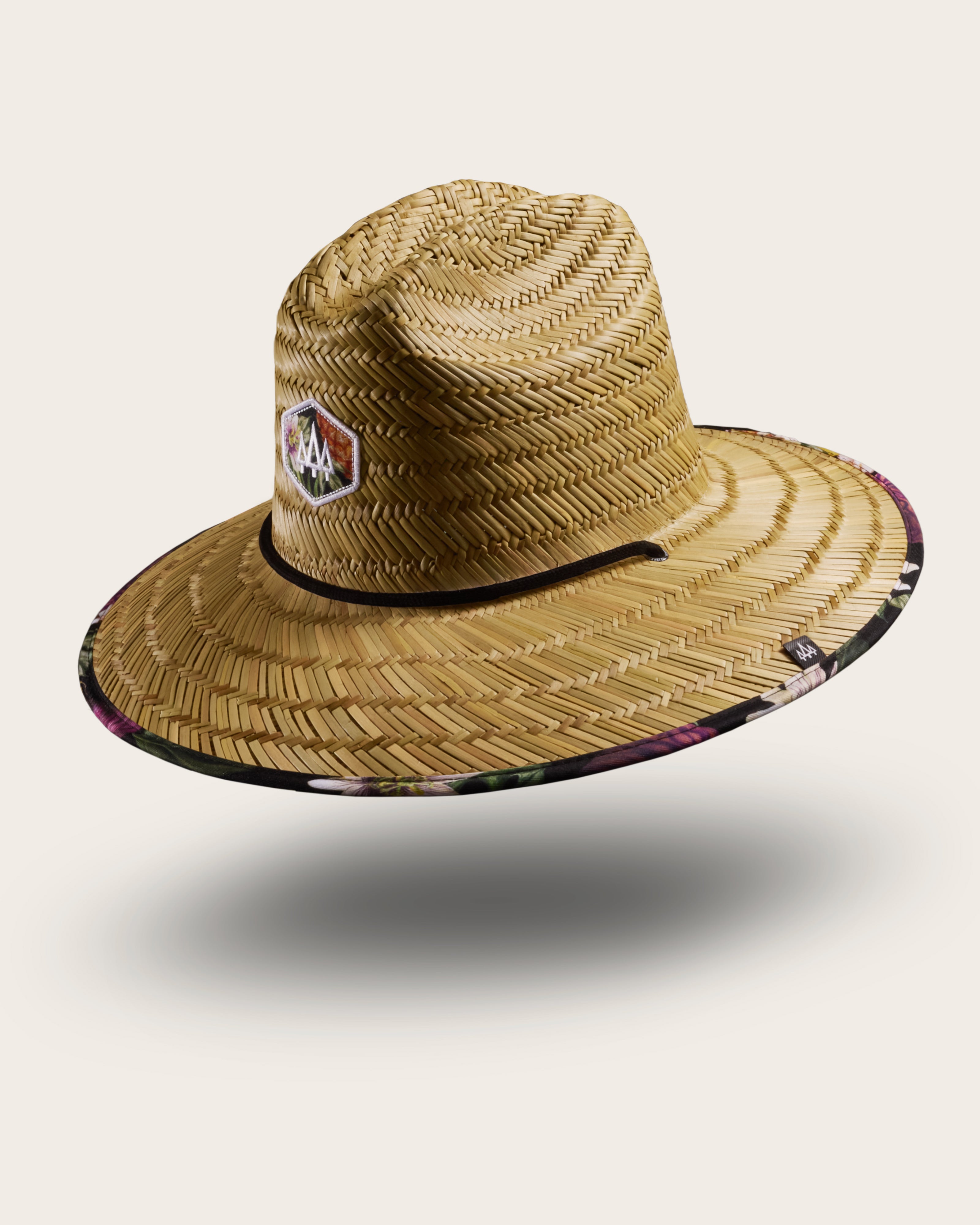 Nightcap Straw Lifeguard Hat | Fruit Print Straw Hat UPF 50+ 