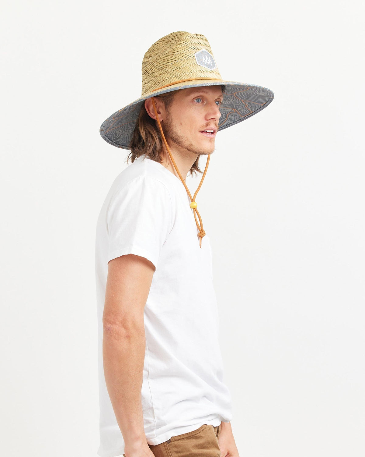 Nomad Straw Lifeguard Hat | Topographic Print Straw Hat UPF 50 ...