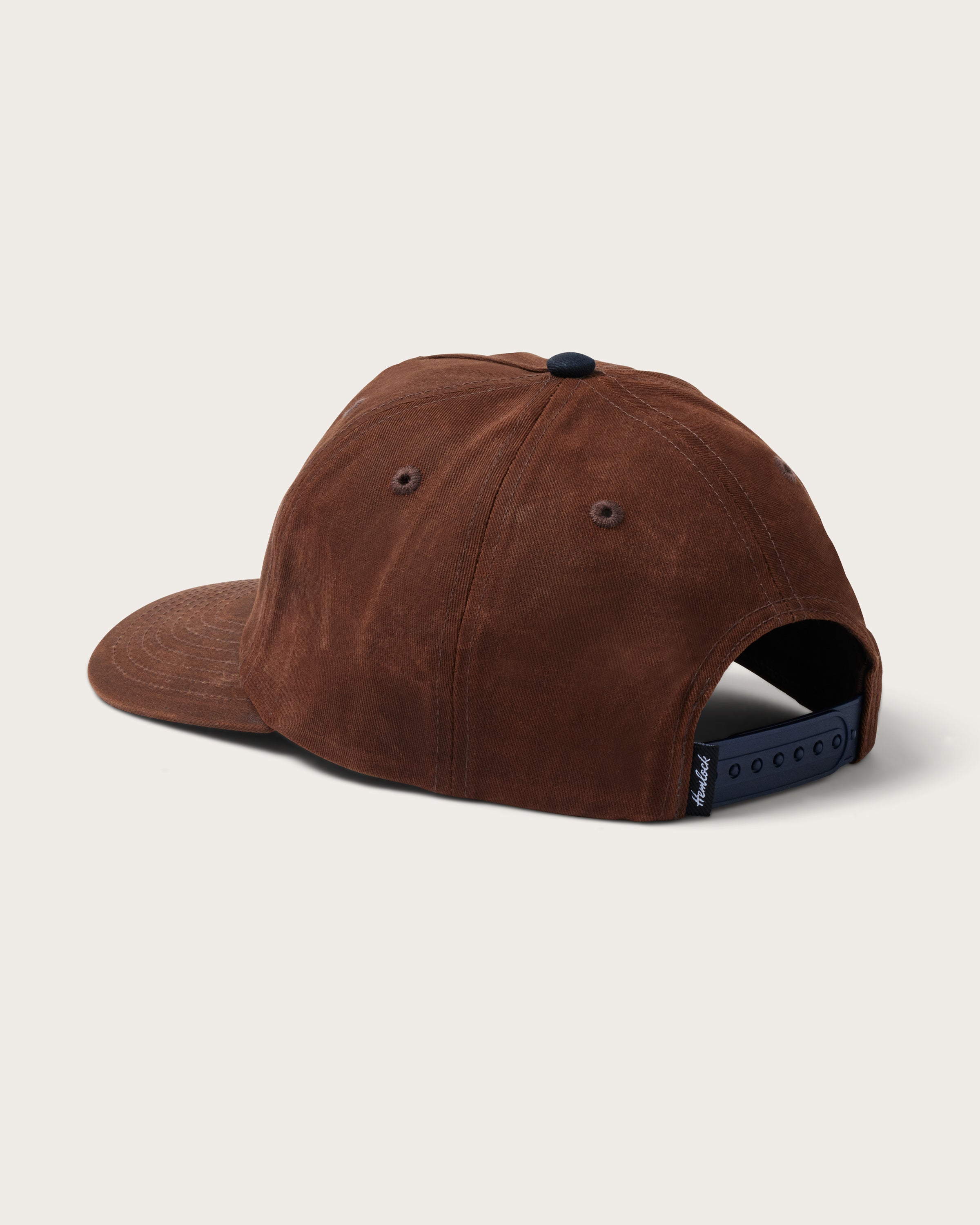 Hemlock Palomar Baseball Hat in Tobacco color back view