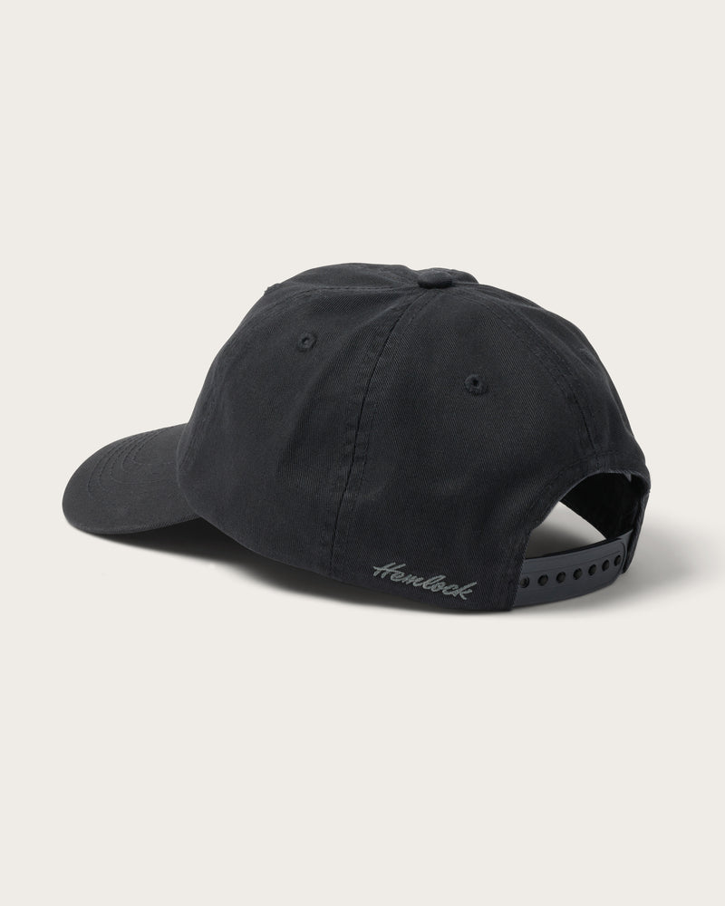 Hemlock Peak Dad Hat in Black back view