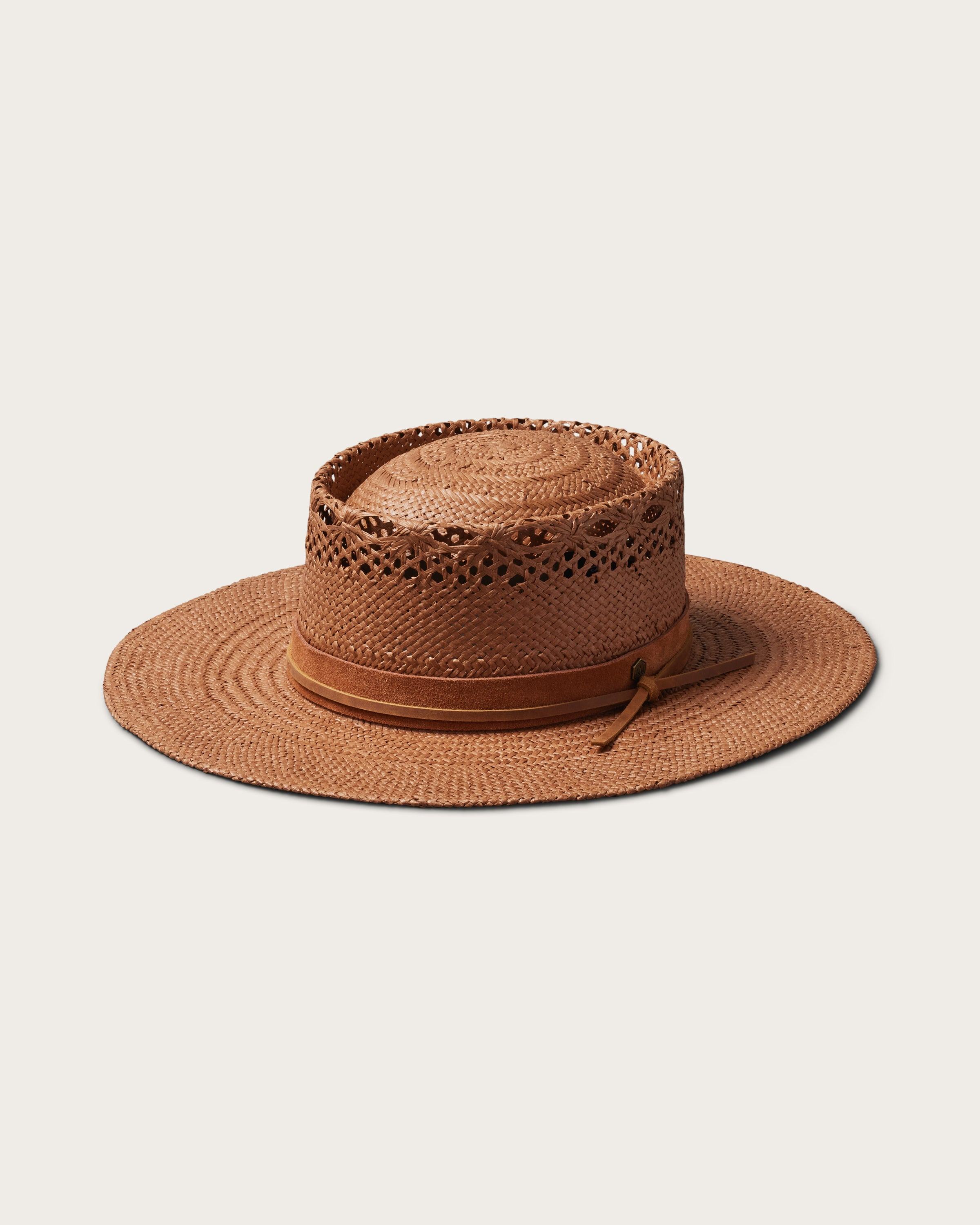 Phoenix Boater in Rust - undefined - Hemlock Hat Co. Premium Straw