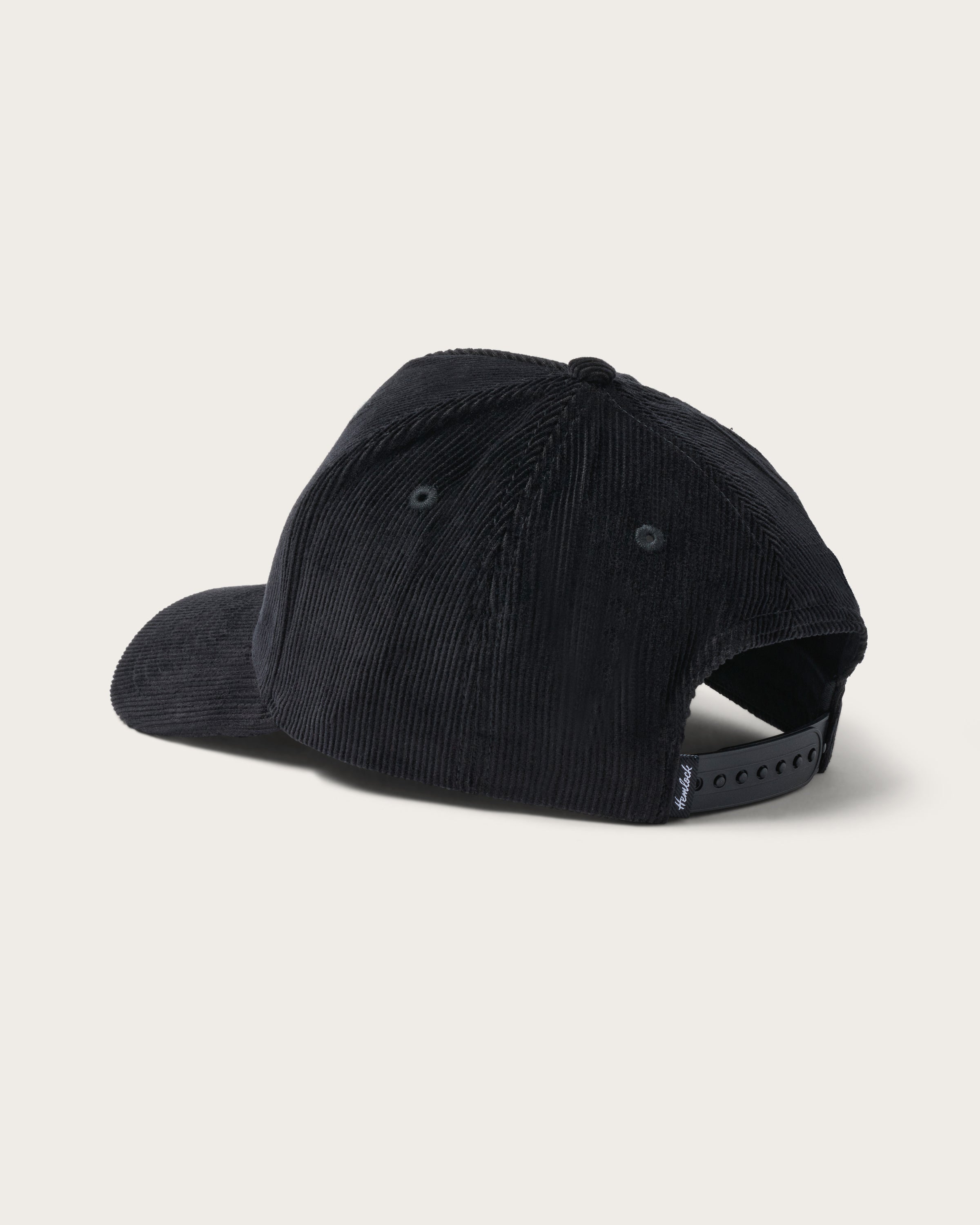 Hemlock Rowan Trucker Hat in Black back view