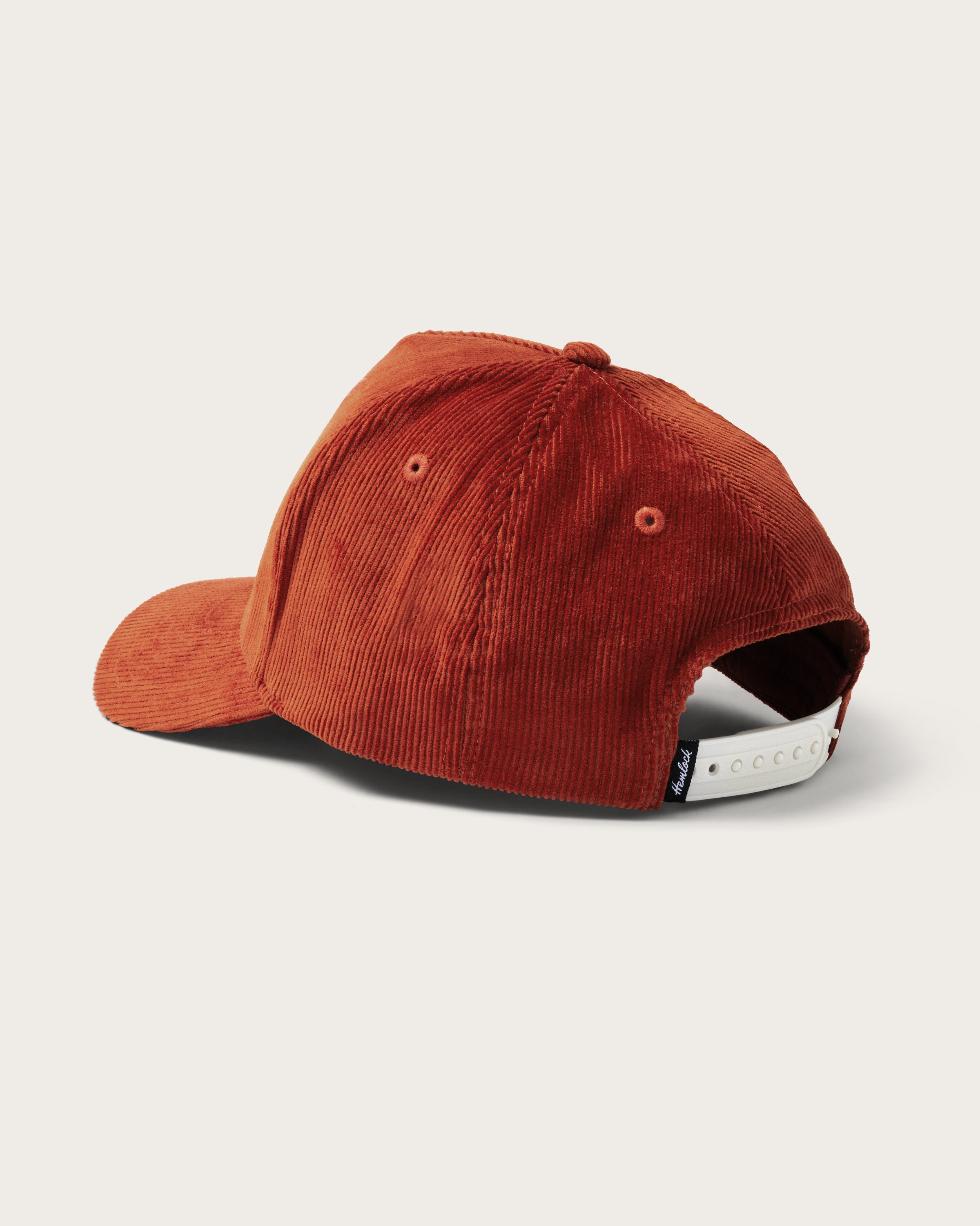 Hemlock Rowan Trucker Hat in Rust color back view