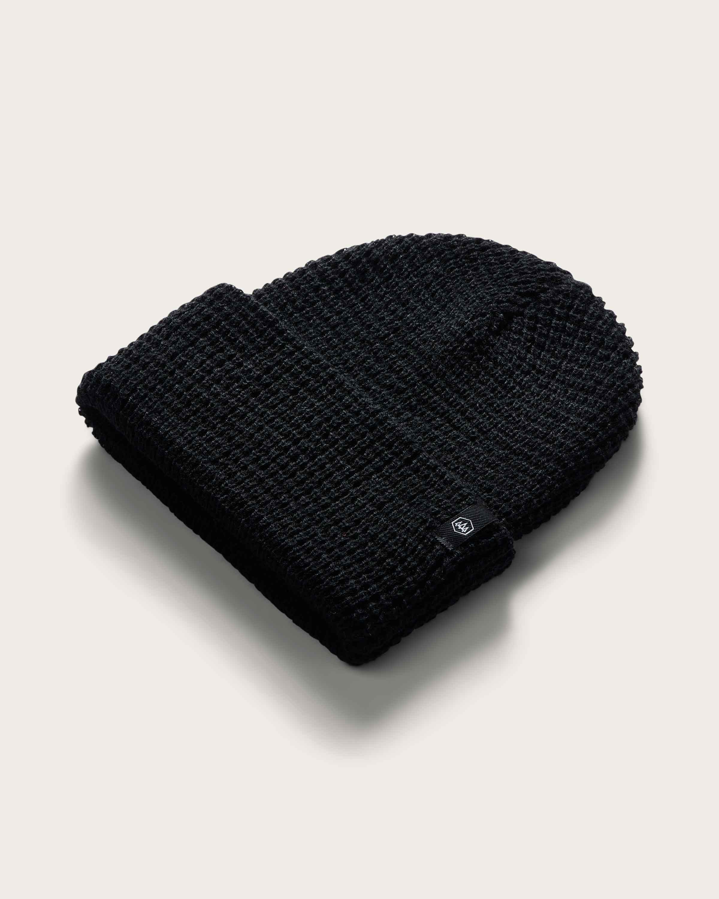 Kids Ranger Beanie in Black Waffle - undefined - Hemlock Hat Co. Beanies - Kids